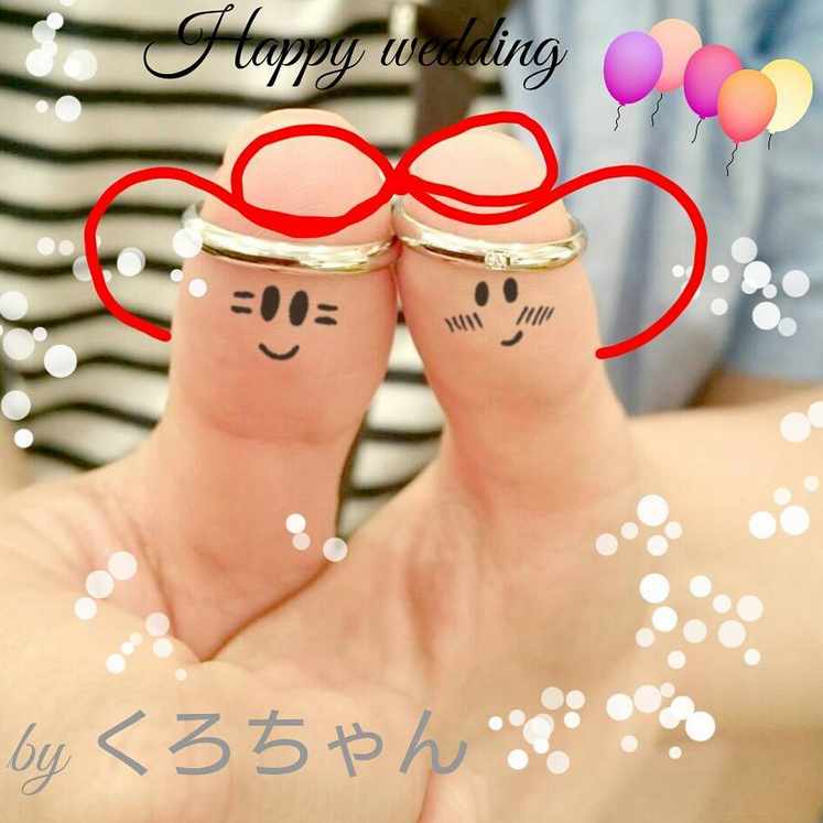 結婚指輪ご成約のお客様　静岡県磐田市のクロちゃん様ご夫妻